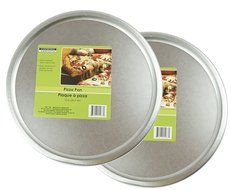 New Pizza Pans - Baking Set of 2 - 12 inch Round Bakeware N2