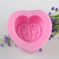 Y&amp;XL&amp;H Love Happy Character Shaped Soap Mold, Fondant Cake Chocolate Silicone Mold, Decoration Tools Bakeware N3