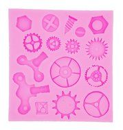 Yunko 3 PCS Gear Screw Shape Steam Punk Silicone Party Fondant Cup Cake Decorating Tools Chocolate Candy Sugar...