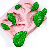 Tiny Rose Leaf Silicone Mold Food Safe Fondant, Gum paste, Resin, Polymer Clay Mold. Flexible silicone mold creates... N2