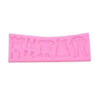 inkint Bakeware Cake Decorating Accessories Silicone Fondant Embosser Molds Bbay Clothes Sugarcraft Pastry Molds... N7