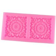 Mujiang Square Flower Silicone Cake Clay Sugar Candy Chocolate Fondant Molds N5