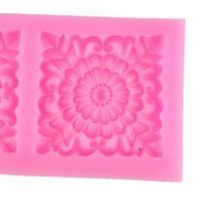 Mujiang Square Flower Silicone Cake Clay Sugar Candy Chocolate Fondant Molds N6