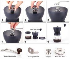 Manual Coffee Grinder, HOWADE Coffee Maker With Ceramic Burr Grinder For Espresso - Roasted Coffee Bean Grinder... N7