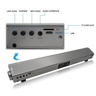 Wireless Sound Bar Bluetooth Speaker, Support TF card, 15.7in (Silver) N6