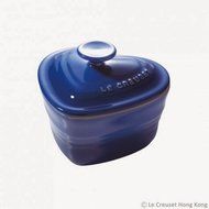 Le Creuset Stoneware Heart Ramekin with Lid Cover Cobalt Blue
