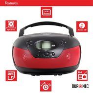 Duronic RCD008/RD Portable Compact Boombox CD Player with FM Radio -Red N6