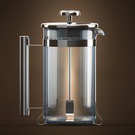 8 Cup French Press Coffee and Tea Maker- Borosilicate Glass Carafe- Stainless Steel Components- FDA Approved Manual... N9