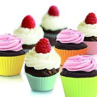 Casabella Boxed Standard Muffin Cup, 3-Inch, Multicolor, Set of 6 N3