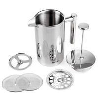 Secura Stainless Steel French Press Coffee Maker 18/10 Bonus Stainless Steel Screen (1000ML) N6