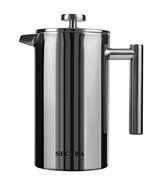 Secura Stainless Steel French Press Coffee Maker 18/10 Bonus Stainless Steel Screen (1000ML) N7