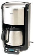 KRUPS FMF5 Programmable Coffee Maker with Double Wall Thermal Carafe and LED control panel, 10-Cup, Black N2