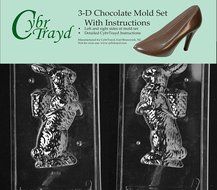 Cybrtrayd E301AB Bunny, Basket on Back Chocolate Candy Mold Bundle with 2 Molds and Exclusive Cybrtrayd Copyrighted...