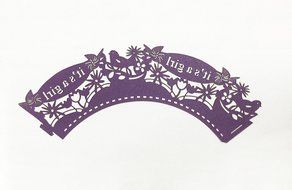 HUAL Cupcake Wrappers 50 Filigree Artistic Bake Cake Paper Cups it's a girl Lace Laser Cut Liner Baking Cup Muffin... N2