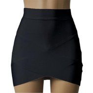 Phoneix Womens Candy Color Stretch Tight Office Lady Pleated Mini Skirt N3