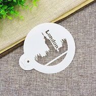 Y&amp;XL&amp;H Paris, London, New York Skylines Cookie Stencil Set,Stencils Decorations for Cakes,Cake Craft Stencils, N2