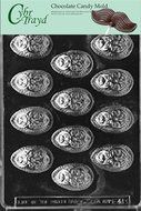 Cybrtrayd E413 Decorated Eggs Chocolate/Candy Mold with Exclusive Cybrtrayd Copyrighted Chocolate Molding Instructions