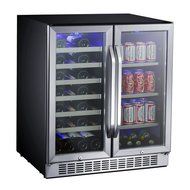 EdgeStar 30-Inch Built-In Wine and Beverage Cooler with French Doors N4