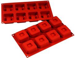 Fat Daddio's Silicone Bakeware, Dimpled Square, 2.5 Ounce