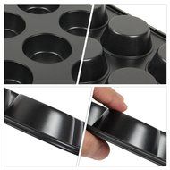 Yilove Non Stick 12 Cup Muffin Cupcake Pan (Black) N14