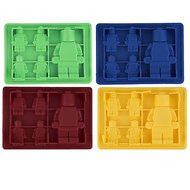 Sher (Random color)1Pc Silicone Candy &amp; Ice Cube Trays Building Bricks and Little Man Robot Bar Mold Shapes N2