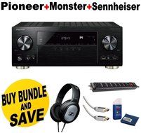 Pioneer VSX-1131 7.2-Channel AV Receiver with MCACC built-in Bluetooth and Wi-Fi + Monster Home Theater Accessory...