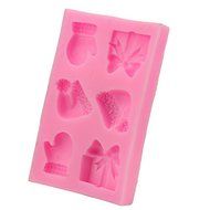 Let'S Diy Christmas Gloves Shape Silicone Fondant Chocolate Candy Mould Cake Decoration Baking Tools