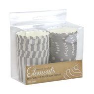 Hanna K. Signature 20 Count Elements Round Baking Cups, 2.25&quot;, Silver