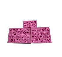 Topone 3pcs/set Mini Letter&amp;Number Silicone Handmade Fondant Cake Decorating DIY Mould Mold N2