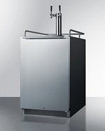 Summit SBC677BITWIN 24" Built-In/Freestanding Beer Dispenser with 6.5 cu. ft. Capacity Dual Tap Factory Installed... N4