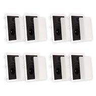 Theater Solutions TS80W In Wall 8" Speakers Surround Sound Home Theater 4 Pair Pack