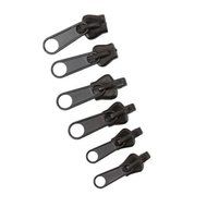ShungHO 6pcs Fix A Zipper Zip Slider Rescue Instant Repair Kit Replacement Black Set N6