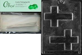 Cybrtrayd R003 Cross Chocolate Candy Mold with Exclusive Cybrtrayd Copyrighted Chocolate Molding Instructions... N4