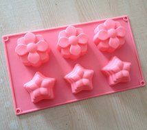 6 Cavity Flower Shape Cake Pudding Jelly Chocolate Mold Handmade DIY Soap Candle Ice Mould N2