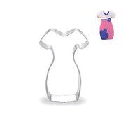Sher Fashion Lady's Short Sleeved Skirt / Wedding Dress Shape Cookie Cutters Fruit Cut Molds Stainless Steel