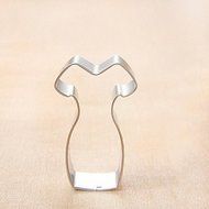 Sher Fashion Lady's Short Sleeved Skirt / Wedding Dress Shape Cookie Cutters Fruit Cut Molds Stainless Steel N2
