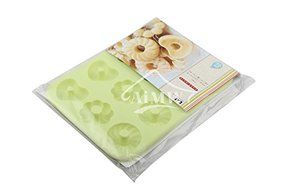 ASSIS Mixed Green Silicone 12 Paragraph 1 Piece Dessert Donut Twelve Holes