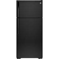 Ge REFRIGERATORS 1029654 15.5 Cu. ft. Top Freezer Refrigerator, Black, Reversible Door Swing N2