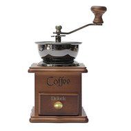 Dr.Luck Manual Coffee Bean Hand Grinder Spice Herbs Vintage Style Wooden Retro Burr Mill,Strong And Durable Hand... N3
