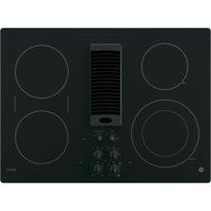 GE Profile 30" Black Electric Cooktop With Downdraft N2