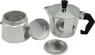 Argon Tableware 3 Cup Italian Style Stove Top Espresso Coffee Percolator. Traditional Design N3
