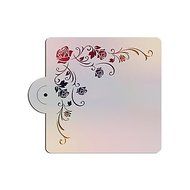 Sher Square Rose Design Fondant Cake Deorationg Stencil,Cake Top Stencil Template,Wedding Cake Stencil Wall Stencils