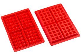 Sorbus&reg; 4 Cavity Silicone Waffle Mold, Non-Stick, Easy To Clean, Oven / Microwave / Dishwasher / Freezer safe,...