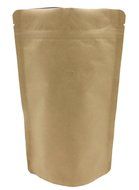 250g 8oz 1/2lb Kraft Paper Stand up Zipper Pouches Coffee Bags Coffee Pouches with Valve (Pack of 10) N3