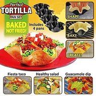 Sher NEW 4Pcs/Lot Perfect Tortilla Salad Baking Mould Baking Tray Bowl N5