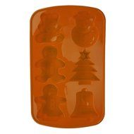 KookieMonsta Christmas Decoration Snowman Design Silicone Cake / Chocolate Molds Baking Cup (Red) N6
