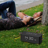 YIGER Portable Wireless Bluetooth Speaker with LED Display, Alarm Clock, Hands-free Answer Calls, USB Charging... N3