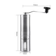 Manual Coffee Grinder - Precision Burr Mill for Gourmet Coffee Brewing - Brushed Stainless Steel Espresso Grinder N6