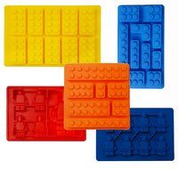 iNeibo Kitchen For Building Bricks Lovers - Value Set Of 5 Silicone Molds - For Ice Cube, Chocolate, Candy, Soap... N4
