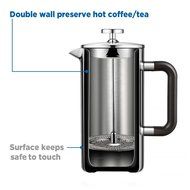 Ecooe French Press Coffee Tea Maker Coffee Press Pot With Stainless Steel 34Oz N8